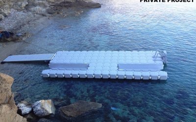 Floating dock, private project, Agios Stefanos